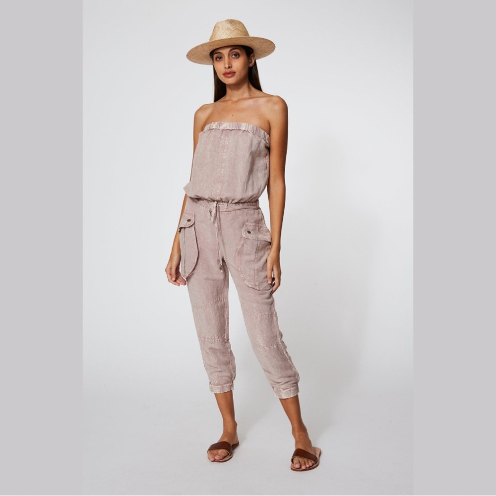 NWOT- Young Fabulous & Broke YFB KENNEDY JUMPSUIT - DUSTY MAUVE POTASSIUM WASH